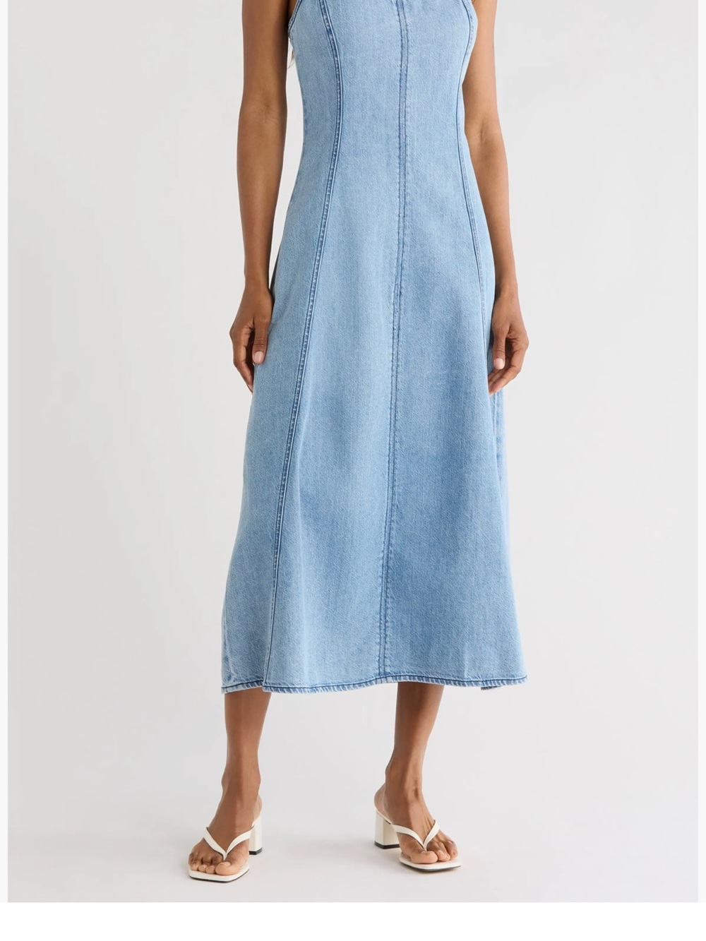 rag & bone Light Blue Denim Midi Dress